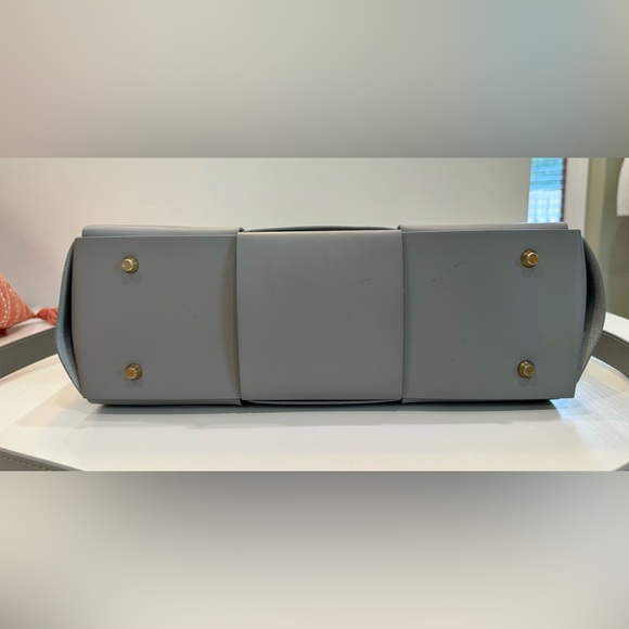 Stella Bianca Blue Gray Genuine leather woven bag | Satchel style | Crossbody - Picture 14 of 16